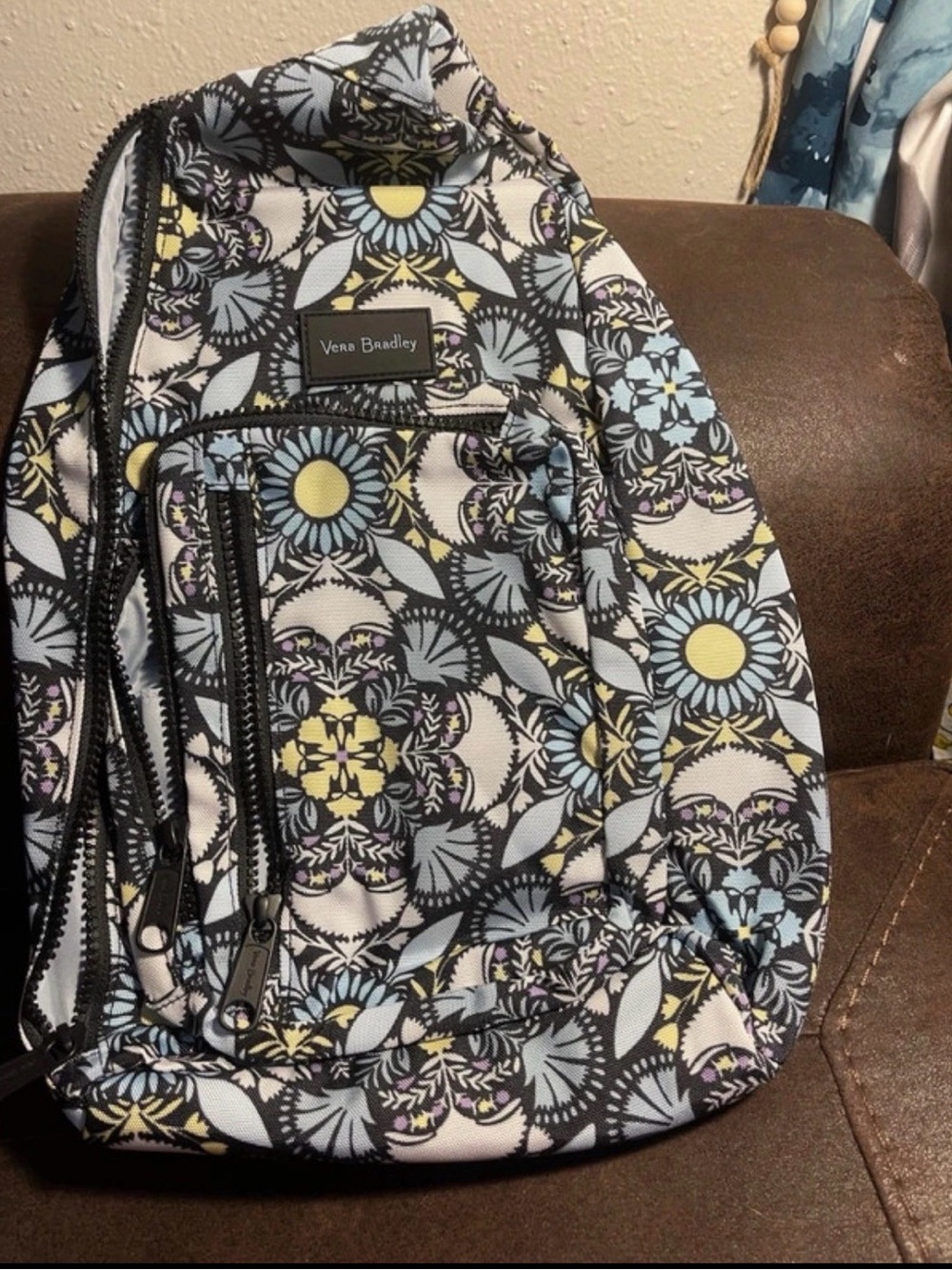 Vera Bradley Blue Floral Sling Backpack